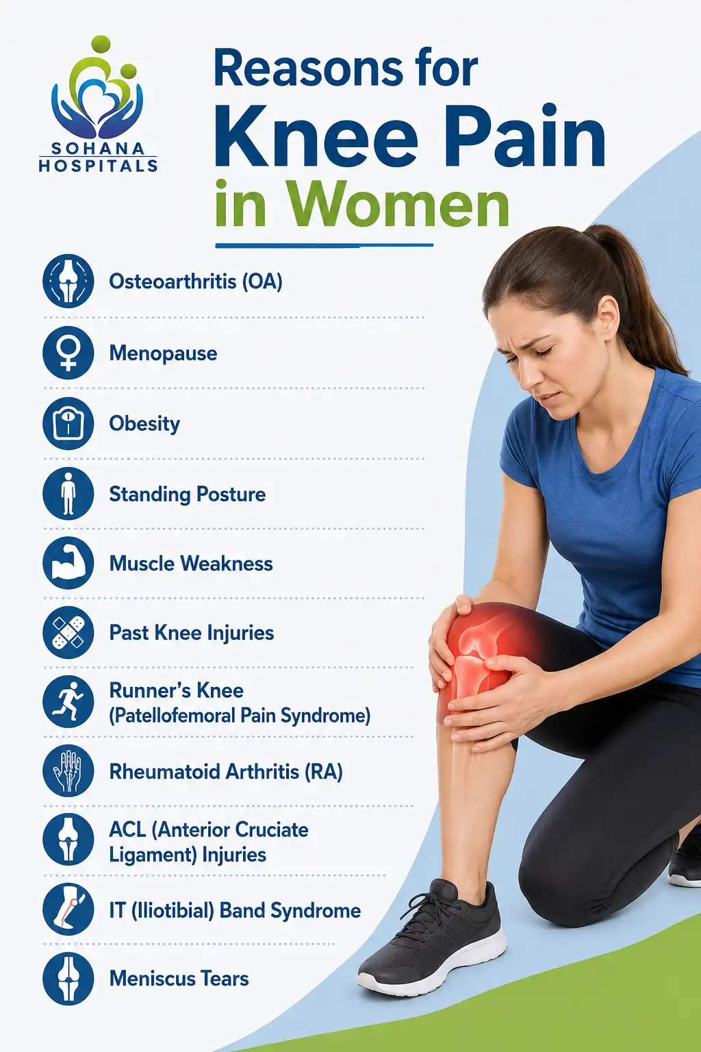 Causes of Knee Pain in Females